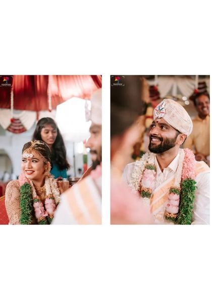 A diptych capturing the loving glances exchanged between the bride and groom during their wedding ceremony. These are the quiet, intimate moments that tell a big story.