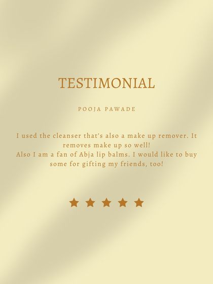 Pooja Pawade shares her love for my cleanser, which doubles as a makeup remover, and my lip balms, which she plans to gift to her friends.