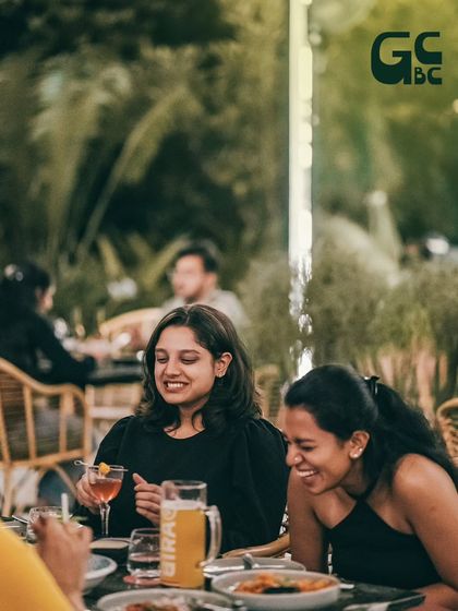 The sound of laughter is the best music. I love seeing friends share a joke and a good time over drinks at my place.