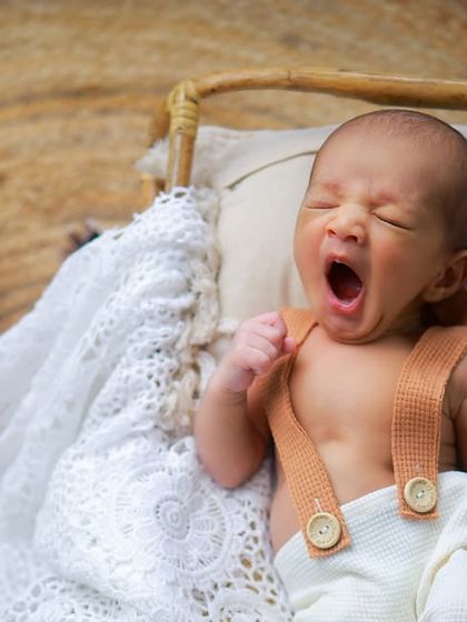 A big yawn from this sleepy little one. I love capturing these natural, unposed moments that show so much personality, even in the first few days of life.