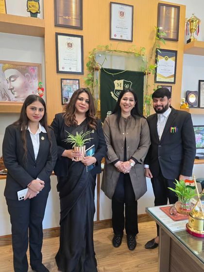 With the Principal of Mount Olympus School, Ms. Vandana Mahajan, and my team. Her commitment to student safety was instrumental in organizing the POCSO workshop, and collaboration like this is key to making a real impact.