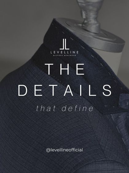 The details that define. This image shows the basting stitches on a suit during the construction phase, a hallmark of true bespoke tailoring.