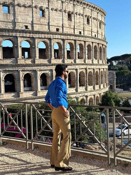 Another angle showcasing the versatility and style of our signature travel shirt.