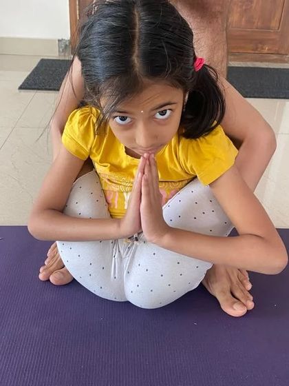 The summer camp concluded, but the joy remains. This young yogini shows the focus and dedication that all the children brought to their practice. I am so grateful for the time we spent together.