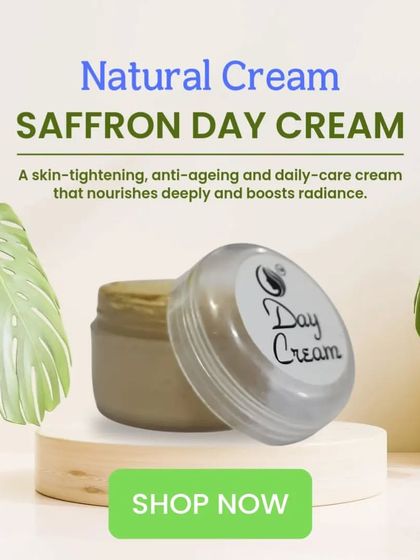 My Saffron Day Cream is a skin-tightening, anti-aging, and daily-care cream that nourishes deeply and boosts your skin's natural radiance.