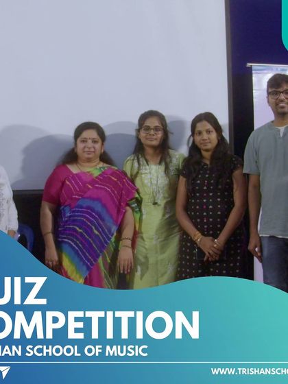 The senior group participants of our Carnatic music quiz competition. We challenge our advanced students with deep theoretical knowledge.