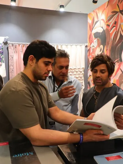 An unforgettable weekend of elegance at the Ajio Luxe Weekend. We were honored to have Yash Birla visit our booth to explore our exquisite wallpapers and fabrics, sharing in our passion for timeless design.