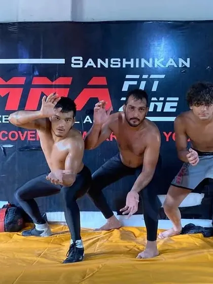 Three of our warriors striking a pose. This is the confidence that comes from disciplined training.