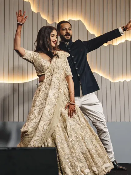 Striking a final pose together. We make sure your performance has a memorable ending that's perfect for photos and applause.