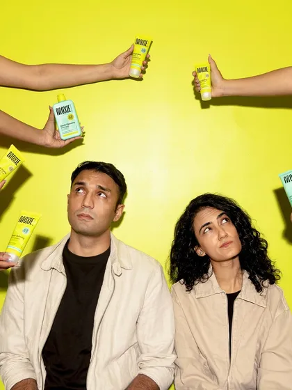 Photography can be playful and fun. For Moxie Beauty, we created this quirky shot to showcase their products, telling the story of a founder-led brand with creativity and a touch of humor.