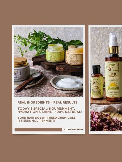 Real ingredients equal real results. This graphic shows that your hair doesn't need chemicals, it needs nourishment, hydration, and shine, which my 100% natural products provide.