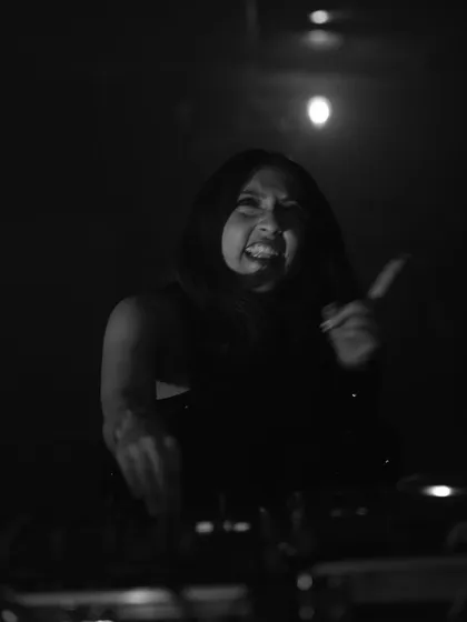 A black and white shot capturing the raw emotion of a performance. You can feel the energy and passion as I connect with the music.