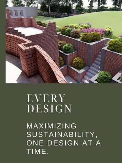 Every design is an opportunity to maximize sustainability. This render of a stepped, terraced garden showcases how we can integrate extensive greenery into an architectural project, improving aesthetics and promoting biodiversity.