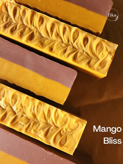 My Mango Bliss soap, with its vibrant yellow and purple layers, is a daily treat. The creamy, dreamy lather from my cold-process method feels like a spa day in your own bathroom.