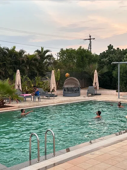 Cool off and relax in our swimming pool. It's a great way to unwind after a day of adventure or to just splash around and have some fun with friends and family.