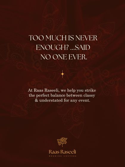 Raas Raseeli - Men's Indian Occasion Wear Our Service Promise photo 5