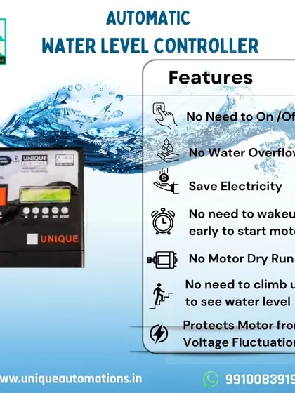 A quick look at the core benefits. Our controller offers complete automation for your water tank, saves electricity, and protects your motor, ensuring a reliable water supply 24/7.