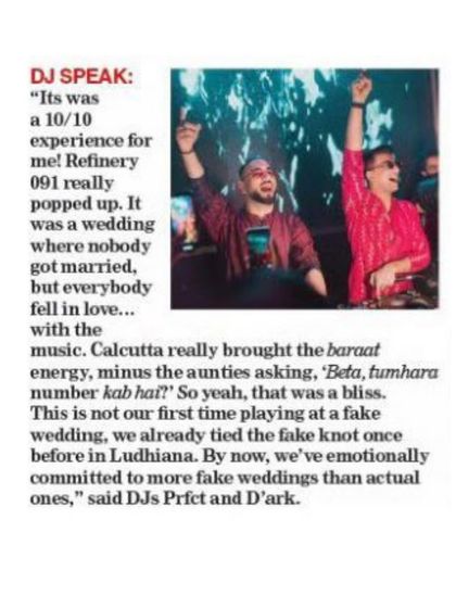 A little press feature about our fake wedding concept. Calcutta brought the baraat energy, minus the aunties asking, "Beta, tumhara number kab hai?"