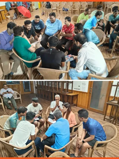 A strong athlete is supported by a strong ecosystem. This image captures a 'Coach the Coach' workshop where we engaged with coaches in a reflective, circle-based discussion. We equip them to be more than just tactical instructors; we help them become mentors who can foster resilience and mental well-being.