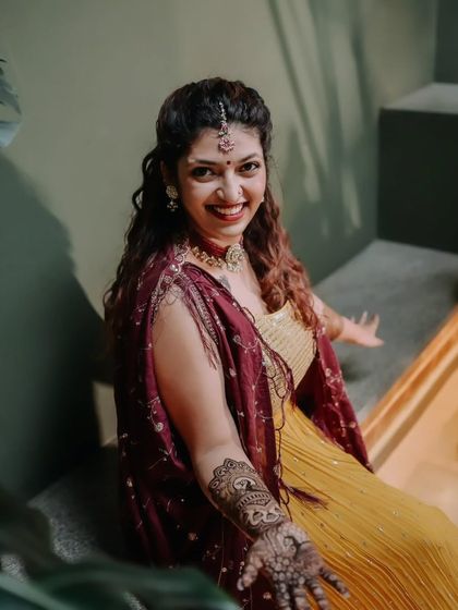 A happy bride Utsrini during her mehendi ceremony. It’s always a joy to be part of these moments.