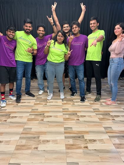The "Fukrey's" crew posing together. These are the faces behind the fun and energetic performances at our City of Stars showcase.
