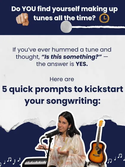 Do you find yourself making up tunes all the time? That could be a song. Here are 5 quick prompts to kickstart your songwriting.