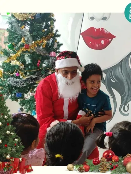 The highlight of our Christmas party is always the visit from Santa. It’s a moment of pure joy that makes the event extra special for the kids.