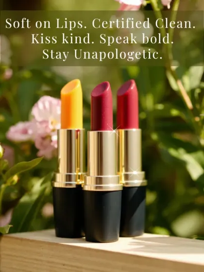 My lip tints are soft on lips, certified clean, and kind to the planet. They empower you to speak bold and stay unapologetic, with nourishing color that cares for the delicate skin on your lips.