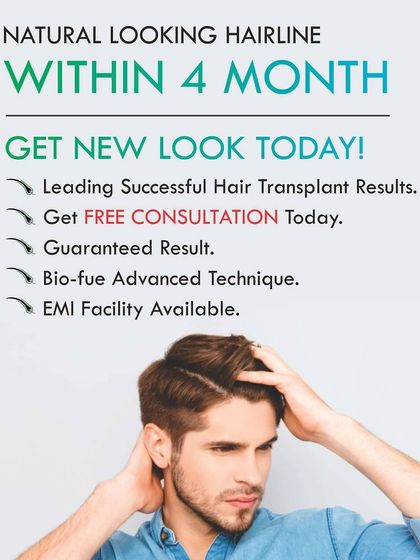 We promise a natural-looking hairline with our advanced Bio-FUE technique. We offer free consultations, guaranteed results, and even have EMI facilities available to make your transformation journey easier.