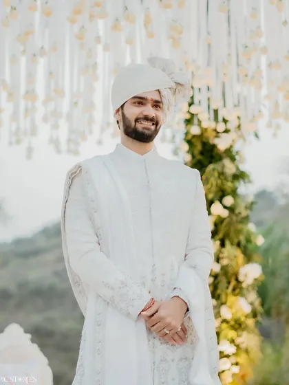 The groom's first look at his bride is a moment filled with so much emotion. Yash's gentle smile as he sees Riti for the first time at their Udaipur wedding is a memory they will cherish forever.