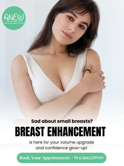 Sad about small breasts? Our breast enhancement procedures are here for your volume upgrade and confidence glow-up, focusing on natural-looking results that complement your body's proportions.