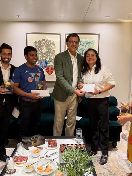 A group of our badminton champions with their trophies. It was a fantastic achievement for the chamber.
