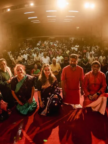 A photo from 'Abhivandanam', a thanksgiving concert celebrating 25 years of my musical journey. The hall was filled with love, and I felt immense gratitude for every person who has been part of my story.