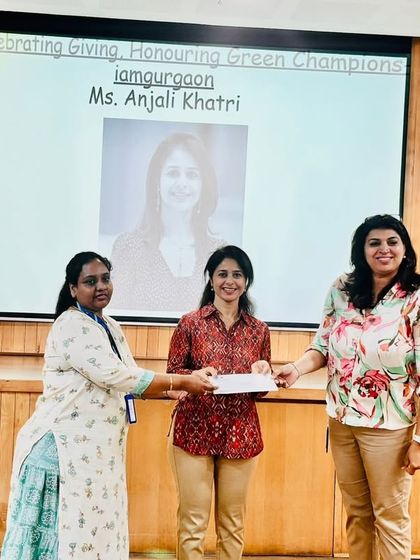 We gratefully accept a donation of ₹2,00,000 raised by the students of Shiv Nadar School through their creative and heartfelt fundraising efforts.