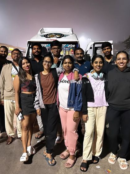 The Kumaraparvatha batch ready to depart from Bangalore late at night.