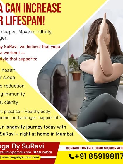 Yoga can increase your lifespan by supporting heart health, reducing stress, and promoting mental clarity. We guide you on this longevity journey.