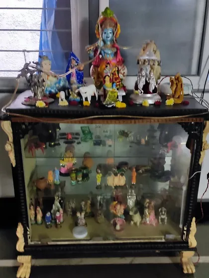 Our 'golu' display for the Navaratri festival.