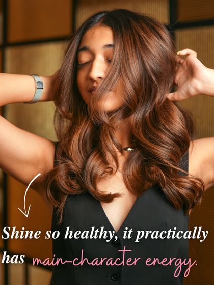 Shine so healthy, it practically has main-character energy. This close-up shows off the incredible gloss and health of the hair after our services.