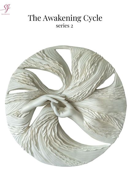 The complete view of "The Awakening Cycle" (Series 2). The circular form and swirling textures create a sense of perpetual motion, reflecting the ongoing journey of self-discovery.