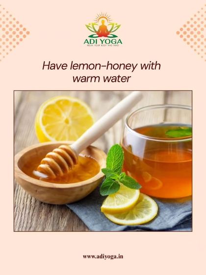 To complement your yoga practice for digestive health, a simple glass of warm water with lemon and honey can kickstart your metabolism and help flush out toxins.