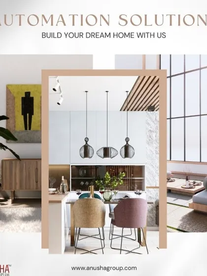 Let us be your partner in building the home of your dreams. This image collage inspires with modern living and dining spaces where automation can create a perfect blend of style and convenience.