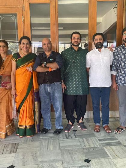 With my fellow artists at the Bengaluru International Arts Festival. We had a great morning session celebrating the centenary of the legendary Pandit Kumar Gandharva.