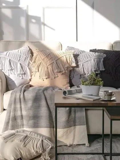 Our cushion covers are available in a variety of neutral colors, from off-white and beige to grey and black. You can mix and match them to create a stylish, layered look on your sofa.