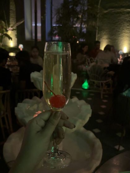 A glass of champagne to celebrate the small wins. It's all about romanticizing the everyday.