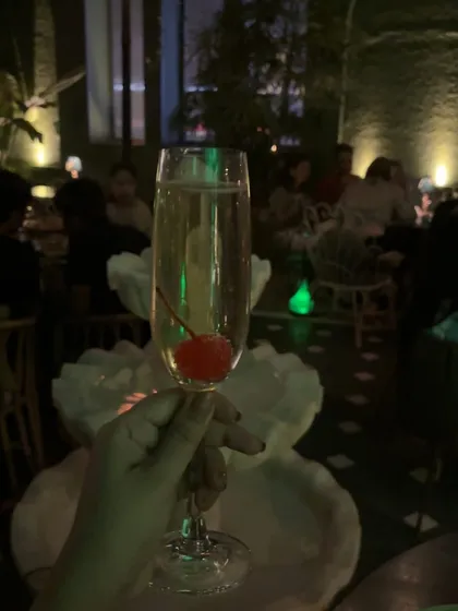 A glass of champagne to celebrate the small wins. It's all about romanticizing the everyday.