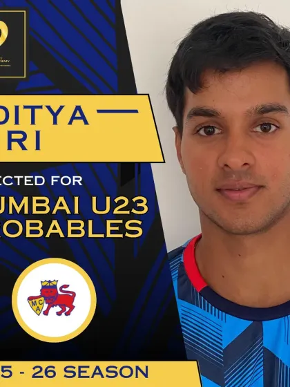 Following his brother's footsteps, Aditya Giri has also been selected for the Mumbai U23 Probables. A proud moment for the Giri family and our academy.