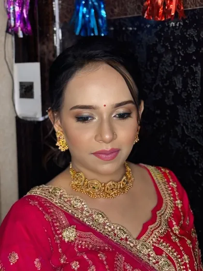 Another close-up of this natural, dewy makeup. It's perfect for someone who wants to look polished but not overdone.