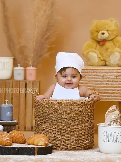 Another sweet portrait from the baker-themed baby shoot.