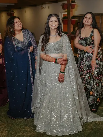 The bride with her tribe. It's always fun getting everyone ready for the big day.