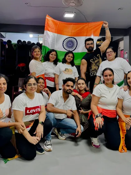 Celebrating freedom with fitness. Our members celebrating Independence Day with pride and patriotism. Jai Hind.